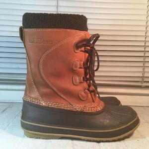 L.L. Bean Leather Snow Boots Women’s Size 10 Med B